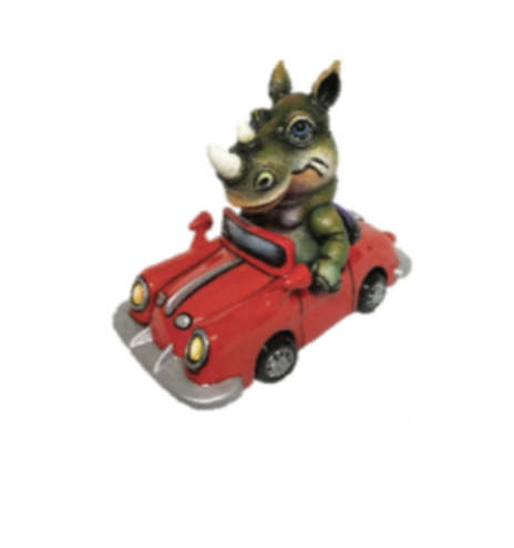 Carlos and Albert Rhino in Car (Small) - Joyride